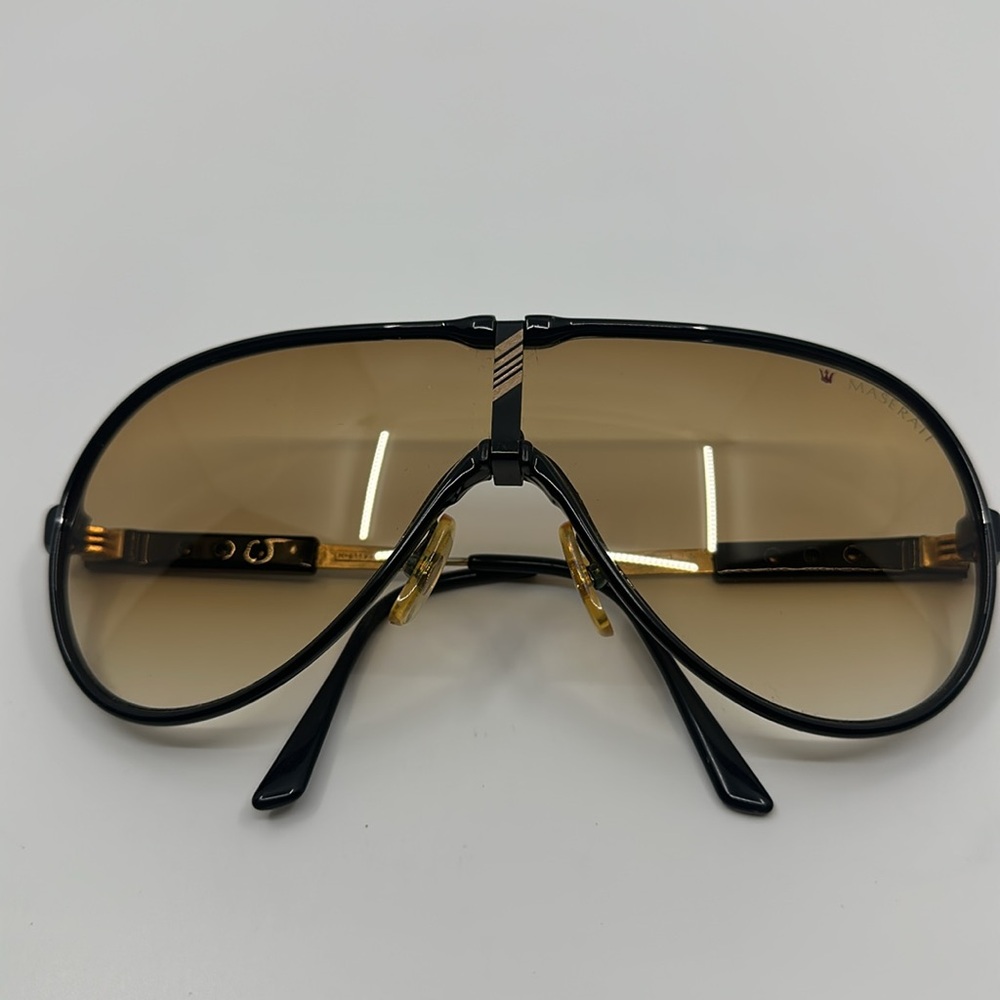 Vintage Maserati Brown Aviator Sunglasses - Picture 11 of 16